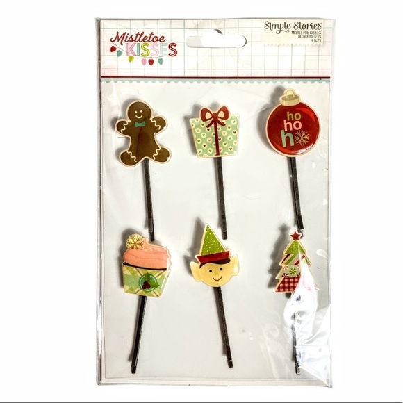 NIP Simple Stories Mistletoe Kisses Decorative Clips - Picture 11 of 11